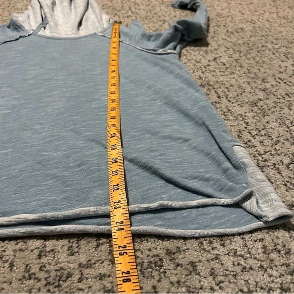 Free People FP Beach Dolman Blue Cotton Cowl Neck Long Sleeve Sweater Size OS - Picture 9 of 9